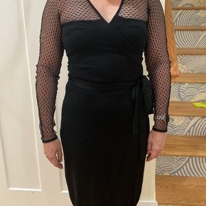 Black Diane von Furstenburg dress